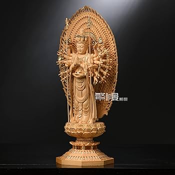 Amazon｜繁樓藝雕 千手観音 千手観音菩薩 仏像 木彫り 仏壇仏像